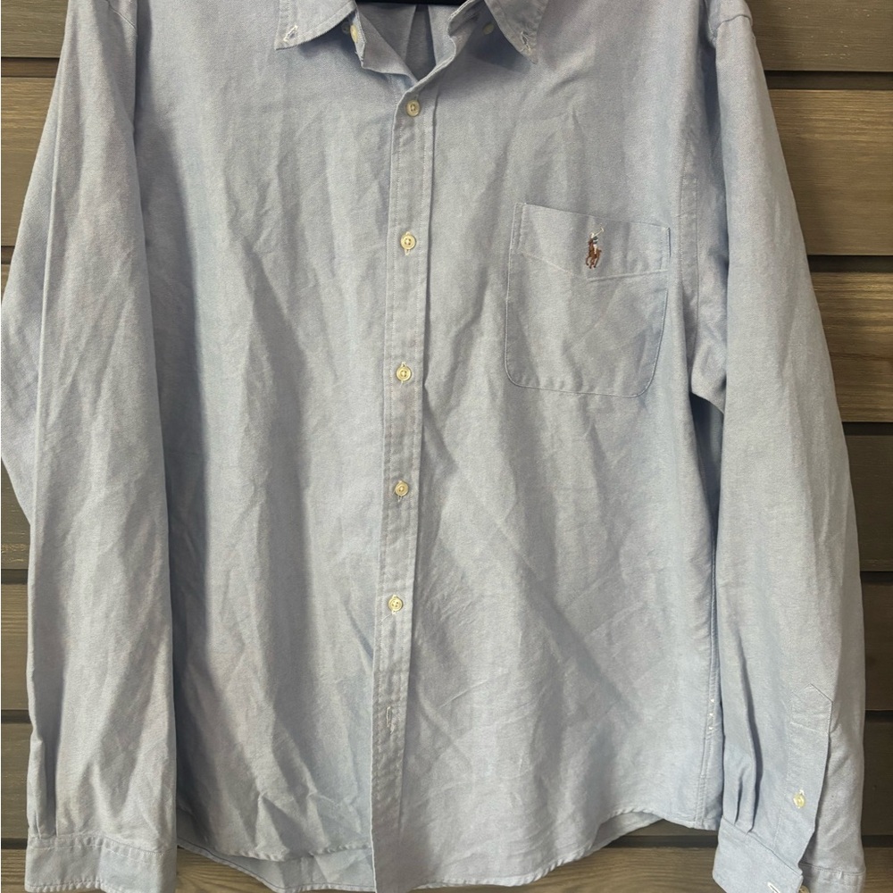 Ralph Lauren Classic Blue Button-Down Shirt